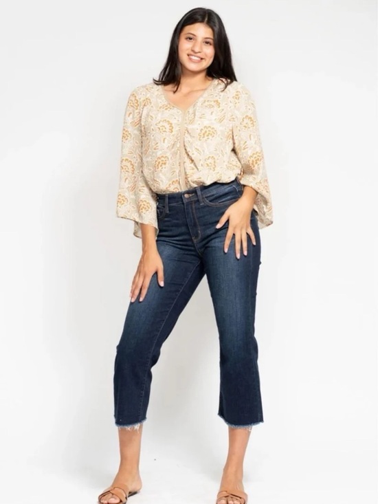 Judy Blue Denim - Judy Blue High Waist Wide Leg Crop Denim Jeans 82517 size 9/29